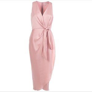 *NWT* Ted Baker pink wrap sleeveless keyhole midi dress